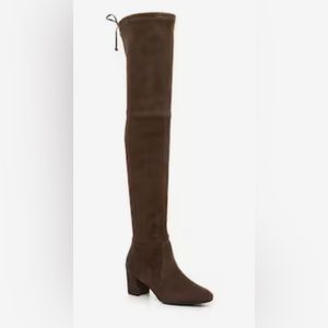 Stuart Weitzman dark brown suede string tie Genna 25 Over-The-Knee Boots‎ size 6